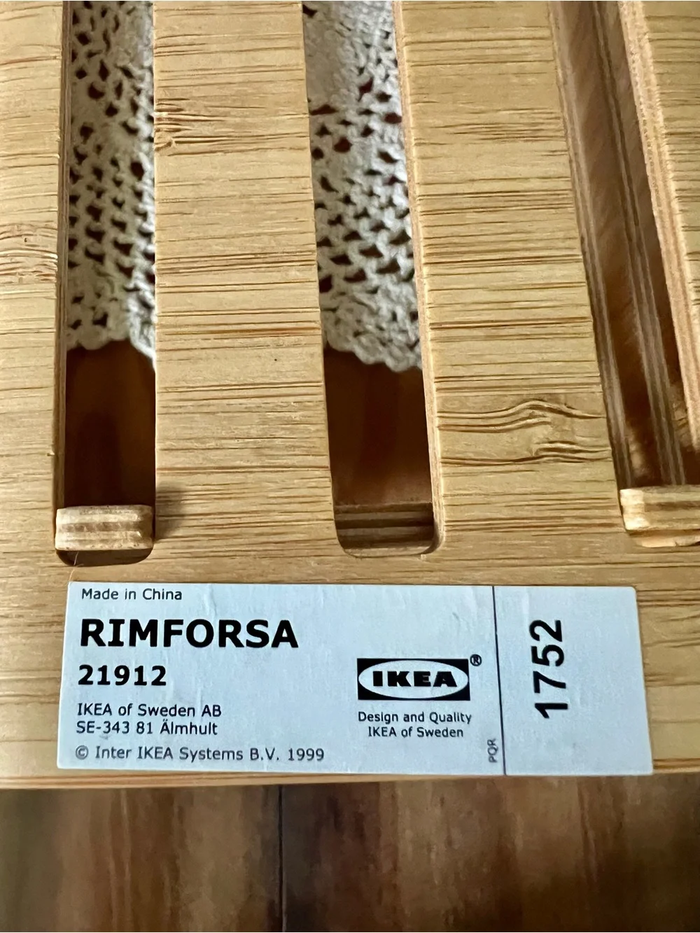 IKEA RIMFORSA Bamboo Light Brown Home/Kitchen Organizer Set of 4 RETIRED